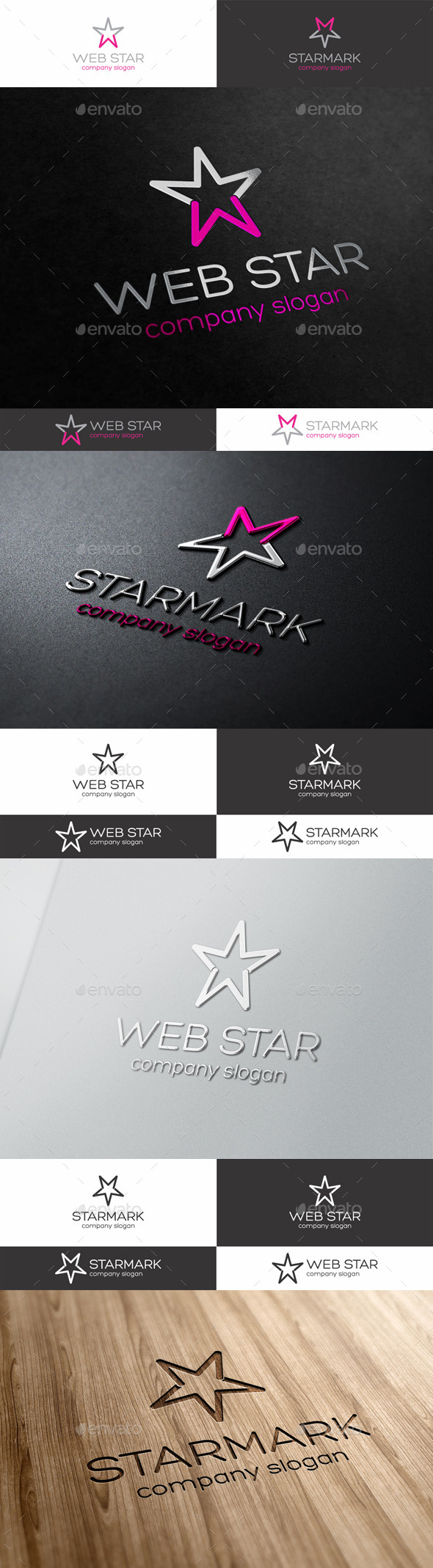 Web Star Logo Template