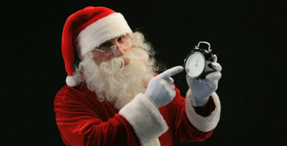 Santa with clock