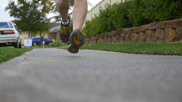 Running Along The Footpath