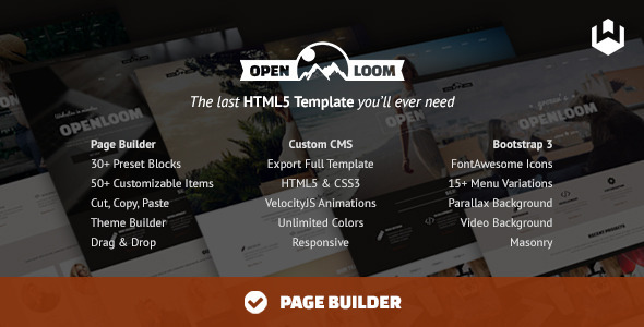 OpenLoom - MultiPurpose Template with Page Builder