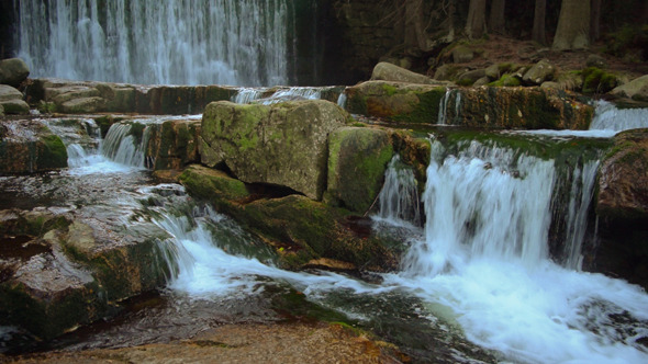 Waterfall and Rocks