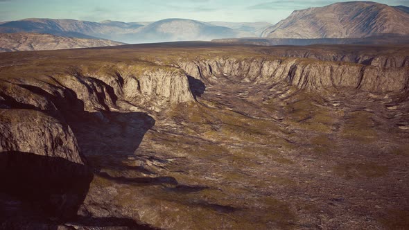 Typical Landscape of the Iceland Green Hills