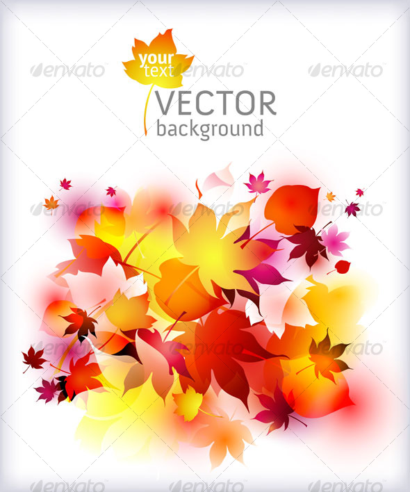 Autumn background - vector abstract