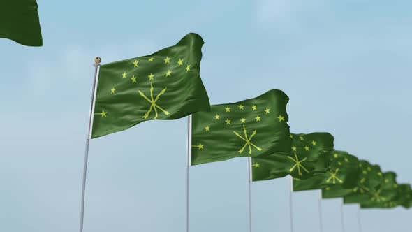 Adygea  Row Of Flags  alt