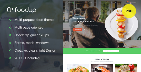 FoodUp — Multi-purpose food & restaurant theme