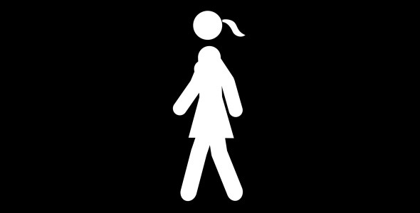 Woman Stick Figure Walk Cycle