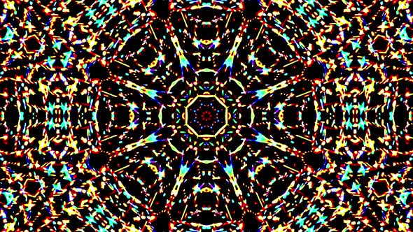 Bright abstract light flickering streaks set full color, kaleidoscope