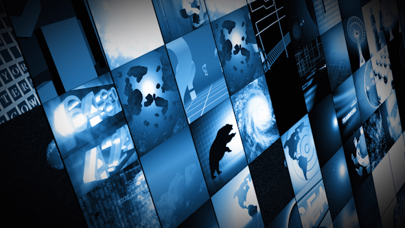 Animation Of Digital Screens Showing Business And World  alt