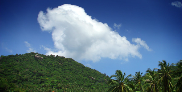 Hill and sky time laplse