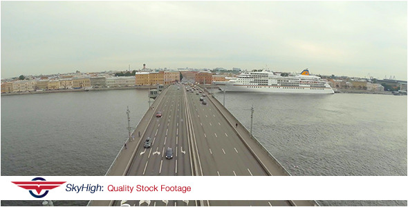 Saint Petersburg Bridge Aerial 13