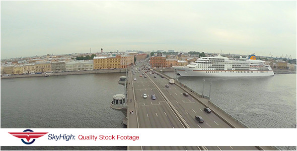 Saint Petersburg Bridge Aerial 14