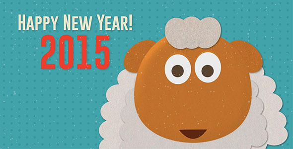Happy New Year Greeting from Sheep