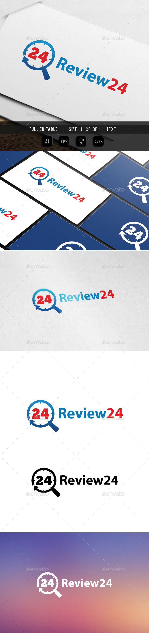 review - search - 24 hour logo