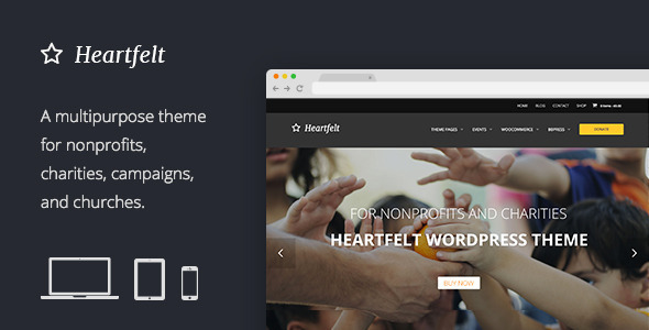 Heartfelt: Humanitarian Responsive WordPress Theme