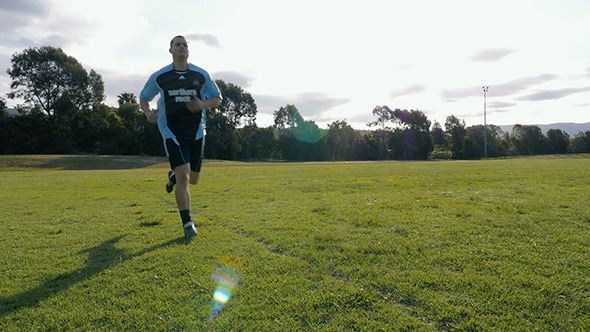 Football (Soccer) Player Warm Up Jog