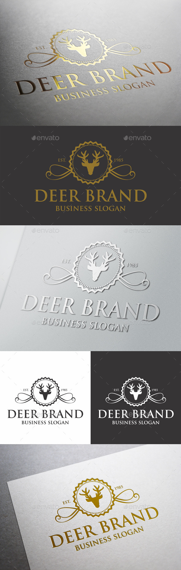 Deer Brand Crest Logo