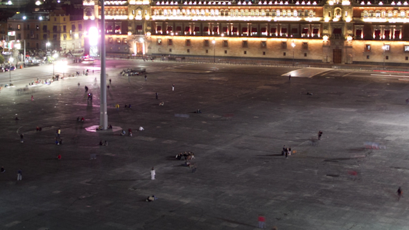 Mexico City Zocalo Night