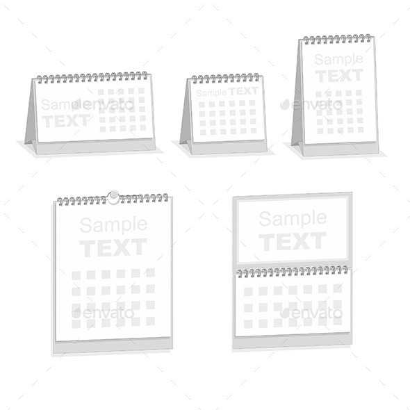 Blank Calendar Isolated on White