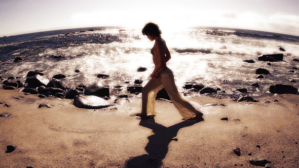 Yoga Teacher Practive Stunning Beach Sunrise alt