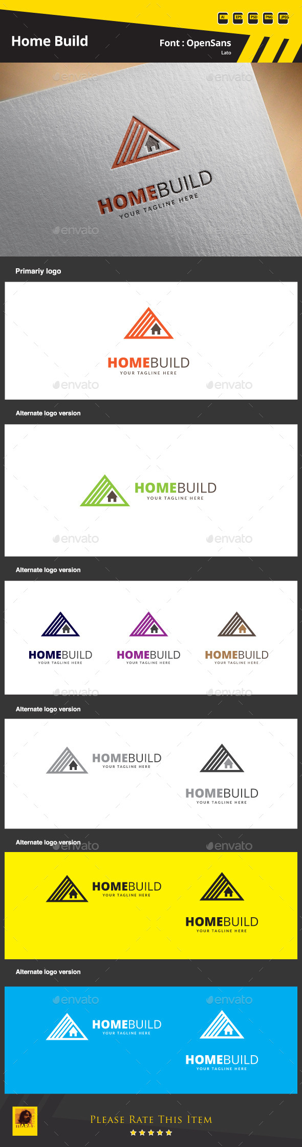 Home Build Logo Template