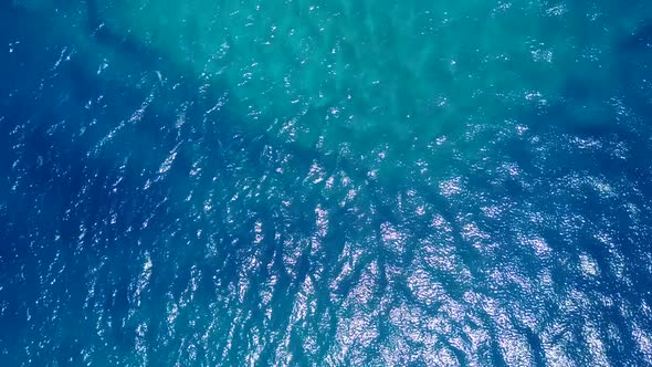 Aerial tourism of tropical sea view beach by water and sand background