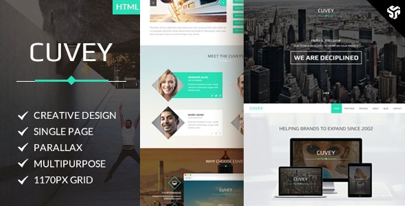Cuvey | Multi-Purpose Parallax HTML Landing Page 