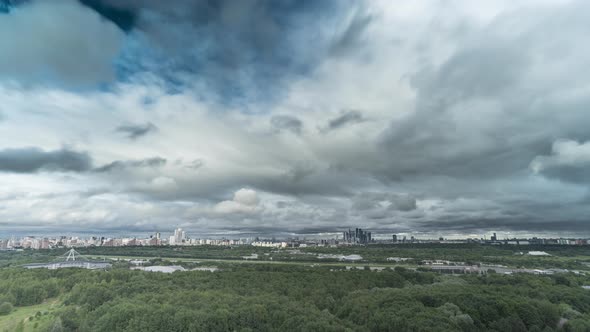 dramatic sky over Moscow