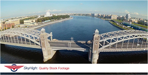 Saint Petersburg Bridge Aerial 5