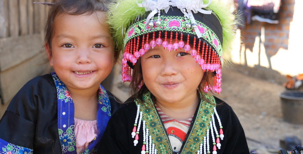 Cute Hmong Kid Smiling