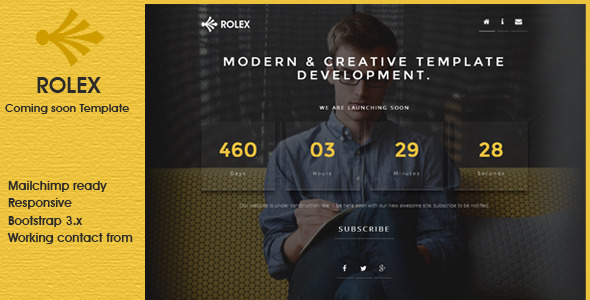 ROLEX - Responsive Coming Soon Template