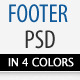 Corporate Footer PSD Design in 4 Colors - GraphicRiver Item for Sale