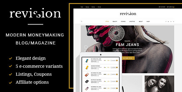 Revision - Elegant e-Commerced Blog and Magazine
