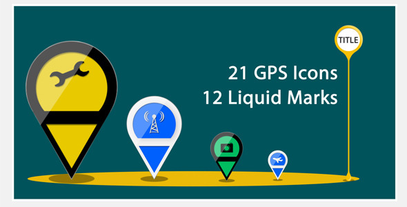 GPS Map Icons and Liquid Marks