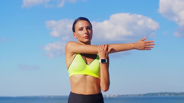 Young Woman Doing Sports Outdoors