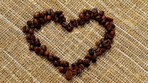 Heart From Coffee Beans