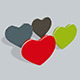 3D Hearts low to high poly - 3DOcean Item for Sale