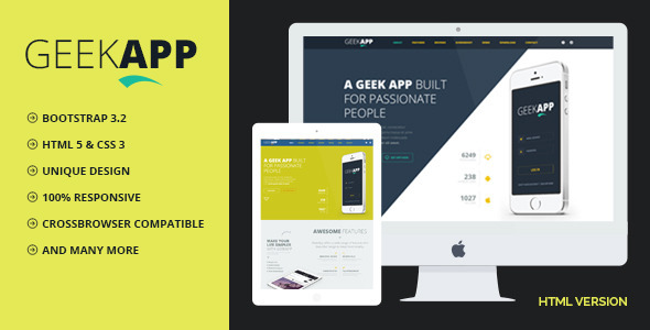 GeekApp - strona docelowa aplikacji Creative