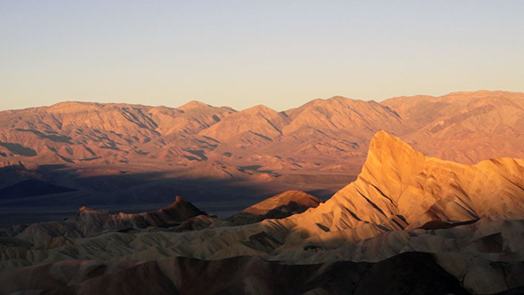 Sunrise on Badlands Death Valley Zabriskie Point