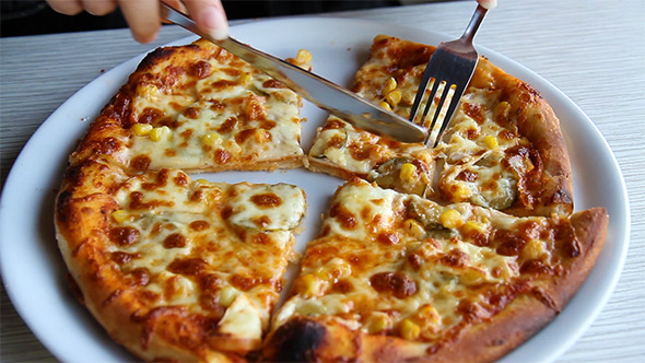 Pizza in Fast Food Restaurant