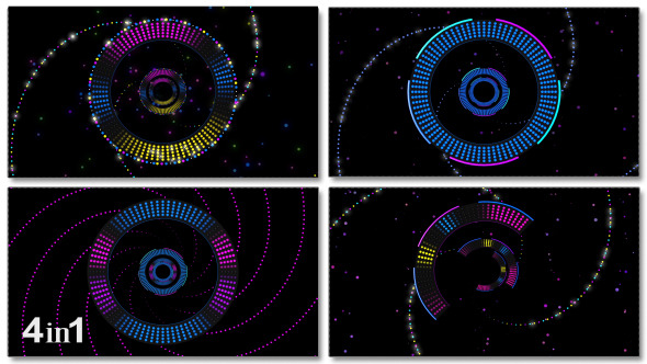 Space Tunnel Colorful Loop (4-Pack)