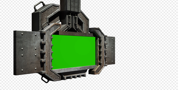 3D Model of the Screen on a Transparent Background