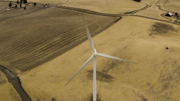 Aerial shot of Windmills field on Montezuma Hills