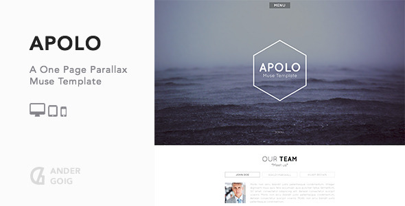 Apolo - One Page Parallax Muse Template