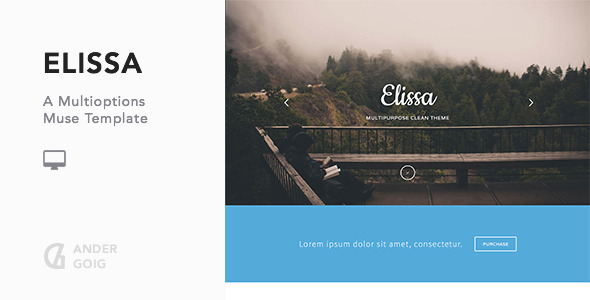 Elissa - Multipurpose One Page Muse Template