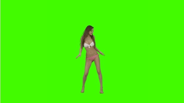 Bikini Dance on Green Screen