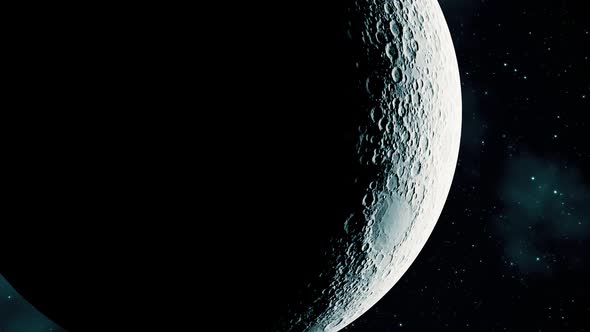 Moon Flying In Outer Space alt