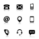 Contact Us Icons with Reflection - GraphicRiver Item for Sale