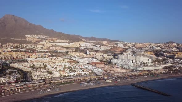 Aerial View of Playa De Las America, Tenerife