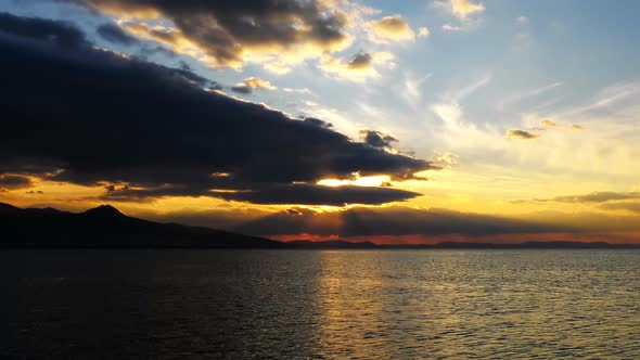 Sunset And Sea Time Lapse