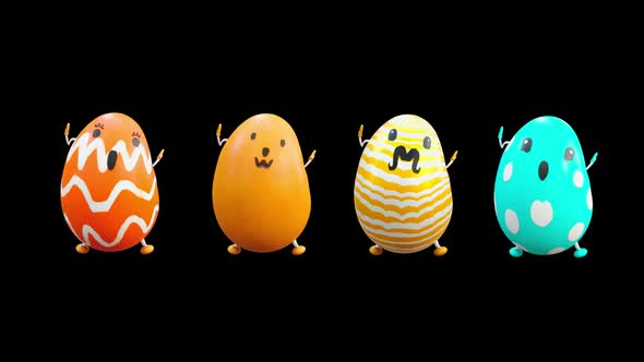 23 Easter Day Eggs Dancing HD